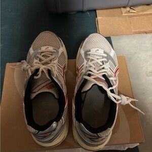 Asics White and Red Sneakers